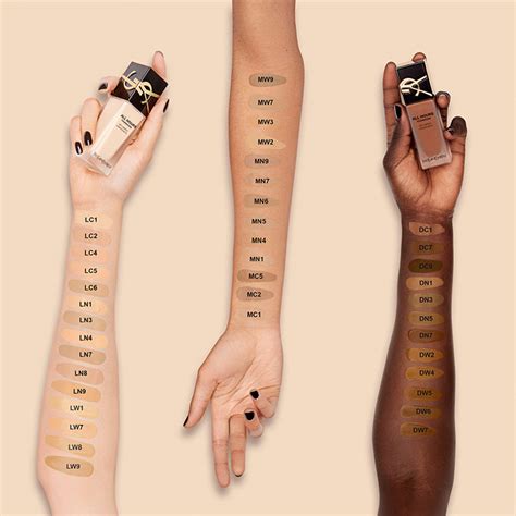 ysl 12 hour foundation|ysl foundation color chart.